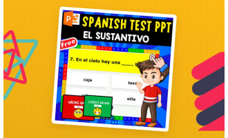 SPANISH TEST PPT | EL SUSTANTIVO | 10 EXERCISES