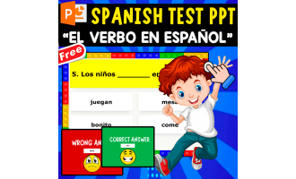 SPANISH TEST PPT | EL VERBO EN ESPAÑOL | 10 QUESTIONS