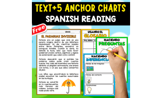 SPANISH TEXT+ 5 ANCHOR CHARTS | El paraguas invisible