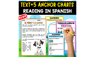 SPANISH TEXT + 5 ANCHOR CHARTS | EL PERRO Y LA LLUVIA