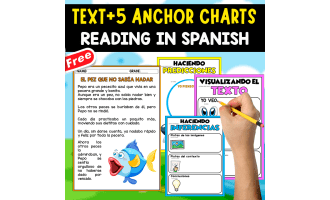 SPANISH TEXT + 5 ANCHOR CHARTS | El pez que no sabía nadar