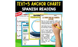 SPANISH TEXT + 5 ANCHOR CHARTS | La nube que no llovia