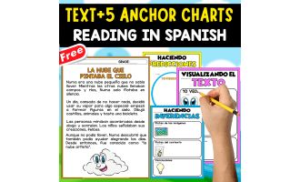 SPANISH TEXT + 5 ANCHOR CHARTS | La nube que pintaba el cielo