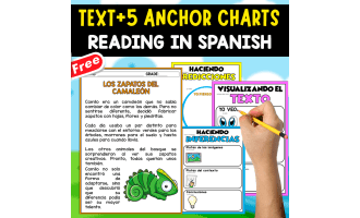 SPANISH TEXT + 5 ANCHOR CHARTS | Los zapatos del camaleón