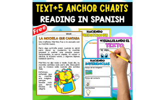 SPANISH TEXT + 5 COMPREHENSION ANCHOR CHARTS | La mochila que cantaba