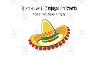 Spanish Verb Conjugation – AR ER IR Chart Set