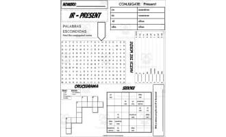 Spanish: Verb IR Conjugation Worksheet