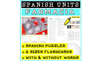 SPANISH Vocabulary Flashcards Puzzles Games 29