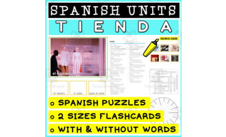 SPANISH Vocabulary Flashcards Puzzles Games 33