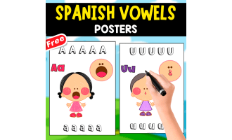 SPANISH VOWELS | 5 FREE POSTERS | PRONUNCIATION