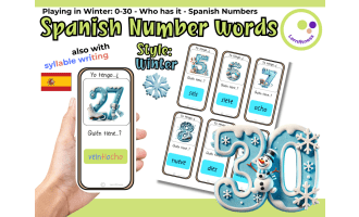 Spanish: Winter-Themed Number Learning Game: Who Has It? ESL