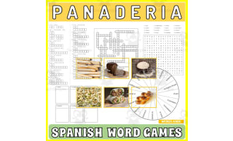 Spanish Word Games | Crossword Wordsearch Anagram | BAKERY