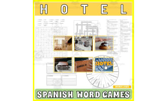 Spanish Word Games | Crossword Wordsearch Anagram | HOTEL