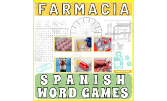Spanish Word Games | Crossword Wordsearch Anagram | PHARMACY