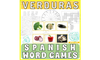 Spanish Word Games | Crossword Wordsearch Anagram | VEGETABLES