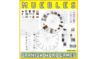 Spanish Word Puzzles Crossword Wordsearch Anagram FURNITURE