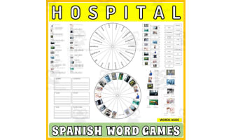 Spanish Word Puzzles Crossword Wordsearch Anagram HOSPITAL