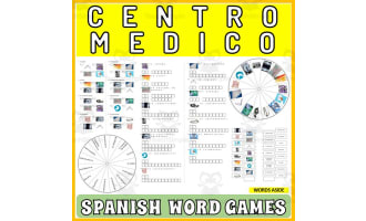 Spanish Word Puzzles Crossword Wordsearch Anagram MEDICAL CENTER