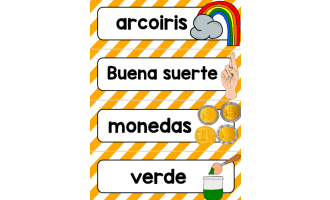 Spanish Word Wall Cards San Patricio