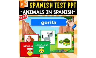 SPANSH TEST QUIZ PPT | ANIMALES EN ESPAÑOL