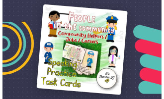 Speaking Practice Task Cards - Jobs | Careers | Community Helpers