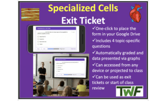 Specialized Cells - Digital Exit Ticket and Review Activity