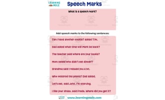 Speech Marks Activity