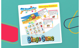 Speech Therapy Summer Bingo Riddles - ELA Games - End of The Year