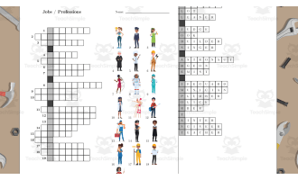 Spelling Crossword On the Farm by Teach Simple