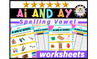 Spelling Vowel Teams AI and AY | Long A Vowel Teams Phonics AI and AY