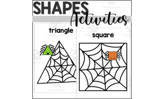 Spider 2D Shapes Sorting Mats