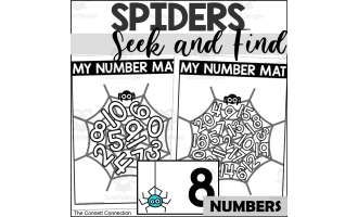 Spider Number Seek and Find Mats