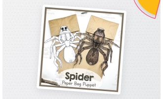 Spider | Paper Bag Puppet | Printable Craft