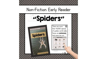 "Spiders" | Animal Nonfiction Early Reader Book and Comprehension