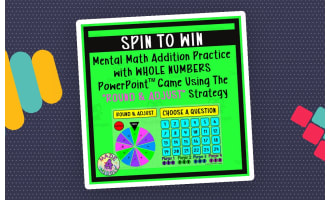 Spin To Win -  Round & Adjust Whole Number Addition Mental Math Game