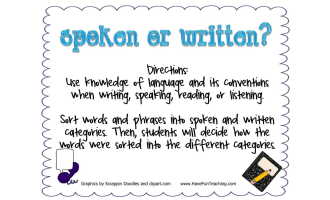 Spoken or Written Language Activity