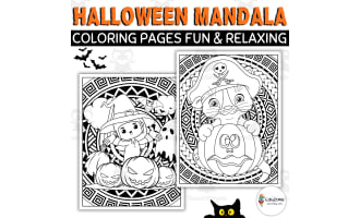 Spooktacular Fun: Halloween Mandala Coloring Pages for Kids