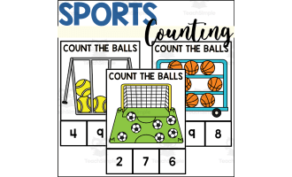 Sports Counting to 10 Clip Cards