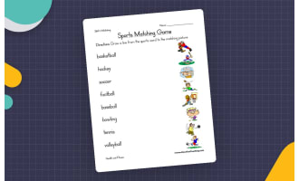 Sports Matching Worksheet