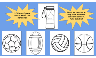 Sports Themed "Get To Know You" SEL Coloring Pages