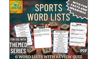 Sports Word List Posters (PDF)