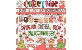 Spread Cheer: Cowboy Christmas Bulletin Board or Door Decor Kit