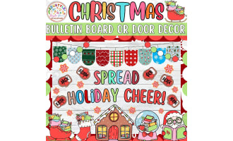 Spread Holiday Cheer!: Christmas Bulletin Board or Door Decor Kit