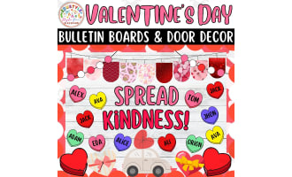 Spread Kindness!: Valentines Day Bulletin Boards and Door Decor Kits