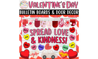 Spread Love & Kindness: Valentines Day Bulletin Boards and Door Decor