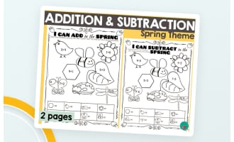 Spring Addition & Subtraction Worksheets