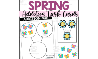 Spring Addition Number Bond Task Cards