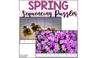 Spring Alphabet and Number Sequencing Puzzles