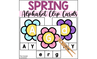 Spring Alphabet Clip Cards