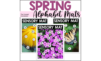 Spring Alphabet Sensory Bin Mats